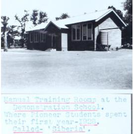 Manual Training Rooms known as "Siberia", Demonstration School, 1928