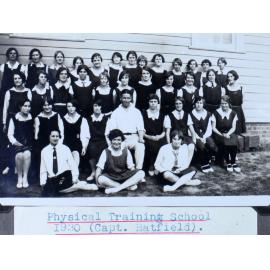 Physical Training School 1930 (Capt. Hatfield) - caption. Women's team