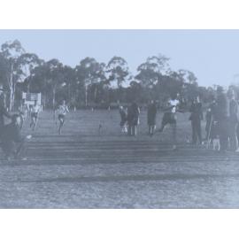 Finish 440 yards, 1935. McAlpine, Hurrell, Tanner and Frankham