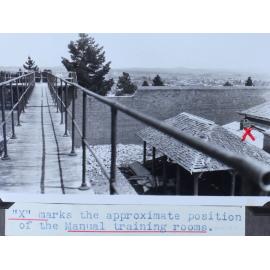 Armidale Goal, "X" marks the approximate position of the Manual training rooms