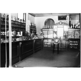 Interior of Mallam & Co pharmacy, Beardy Street, Armidale c.1920