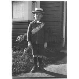 Ray Jopson at the front entrance of 63 Barney Street, Armidale. 