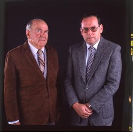 Fred Roberts and John [Stainton] in studio, 1992