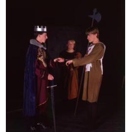 UNE Theatre studies - Drama students -  King knighting soldier, 1992