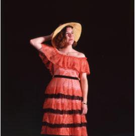 UNE Theatre studies - Drama students - Southern Belle - Orange dress and hat