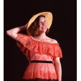 UNE Theatre studies - Drama students - Southern Belle - Orange dress and hat