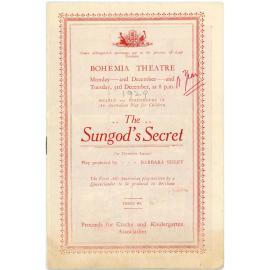 The Sungod's Secret by Llewelyn Lucas at the Bohemia Theatre, Brisbane, QLD.
