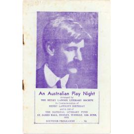 An Australian Play Night, St. James Hall, Sydney, 1934