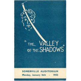 The Valley of the Shadows, Somerville Auditorium, 1950