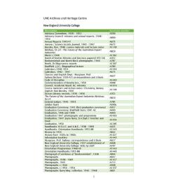 New England University College Collections: Finding Aid