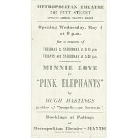 Minnie Love in "Pink Elephants" by Hugh Hastings - Playbill