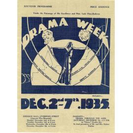 Drama Week, souvenir programme, 1935