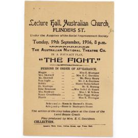 Australian National Theatre Co.  presents "The Fight", 1916