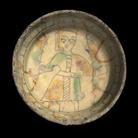 MA1974.29.2 Brown and Green Sgraffito Ware bowl