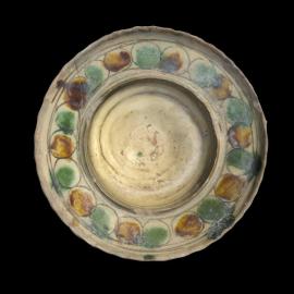 MA1974.35.1 Brown and Green Sgraffito Ware bowl