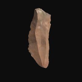 MA1978.162.13 Pointed blade of translucent brown flint
