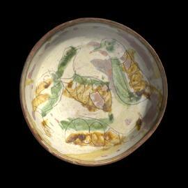 MA1978.84.1 Brown and Green Sgraffito Ware bowl