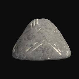 MA1978.87.1 Black Polished Ware spindle whorl