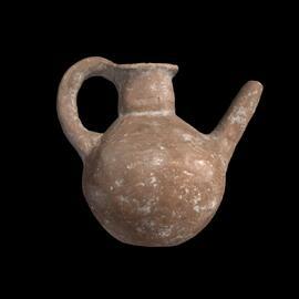 MA1978.96.1 Red Polished III Ware Side-Spouted juglet