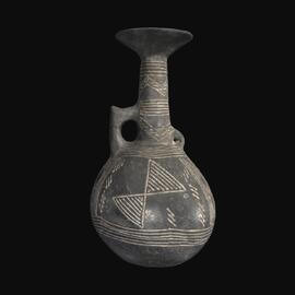 MA1978.97.1 Black Polished Ware gourd juglet