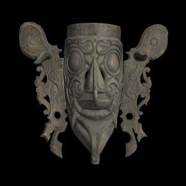 MA1998.21.1 Dyak mask with side panels