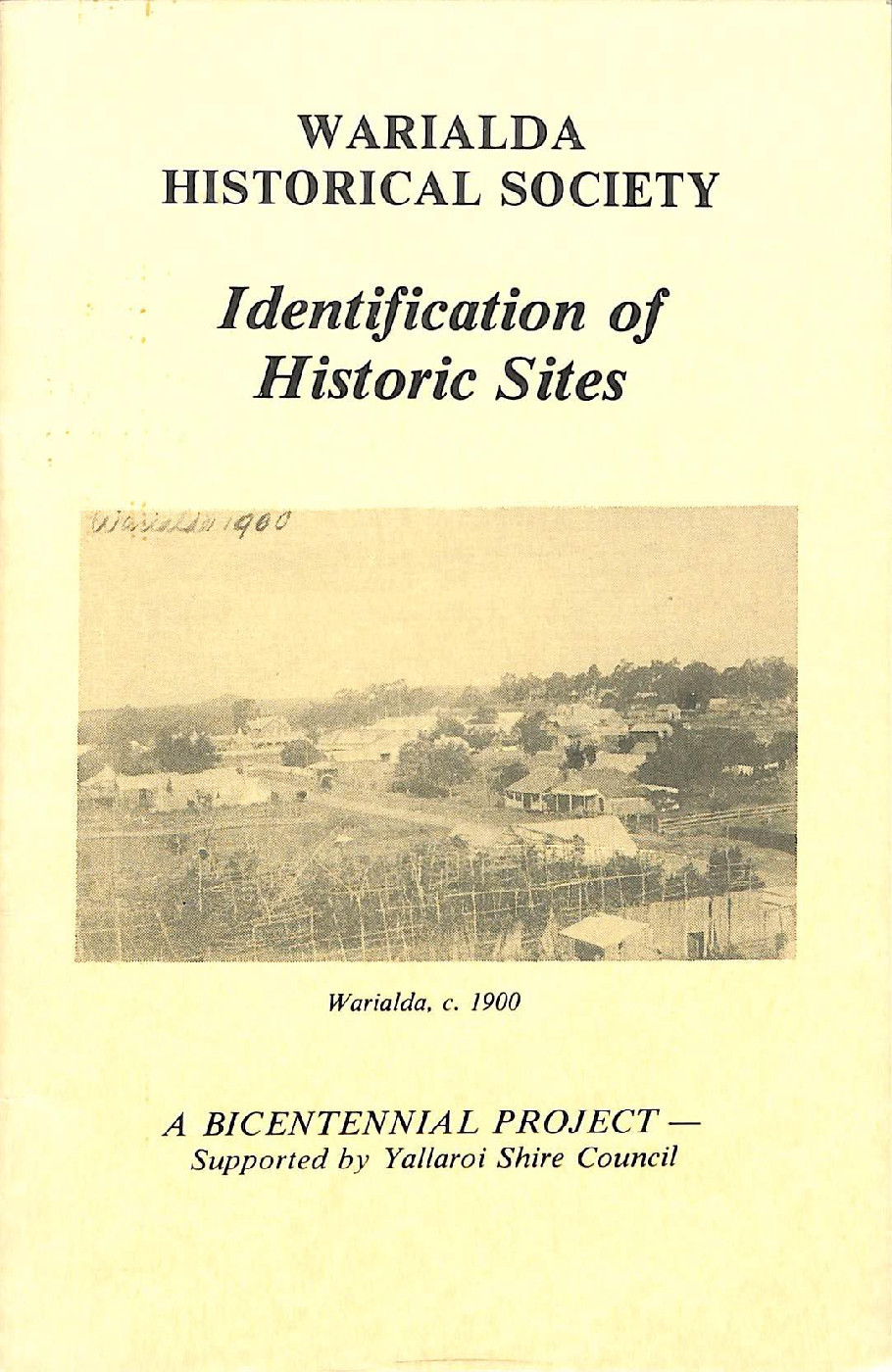 Identification of Historic Sites: A Bicentennial Project