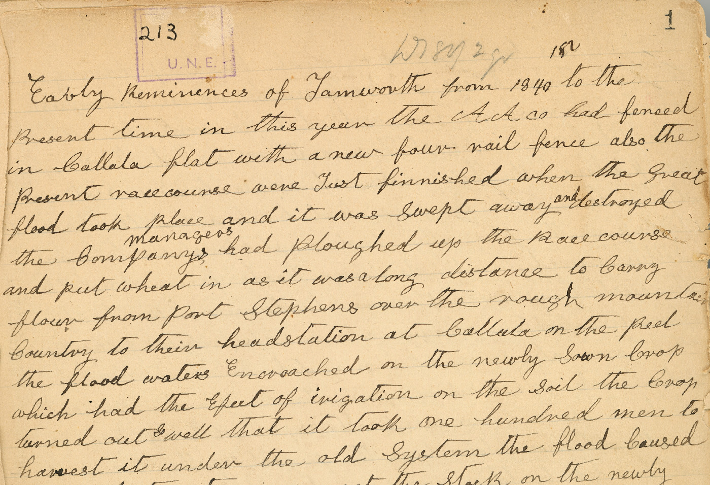 The Early History of the Northern Districts of New South Wales