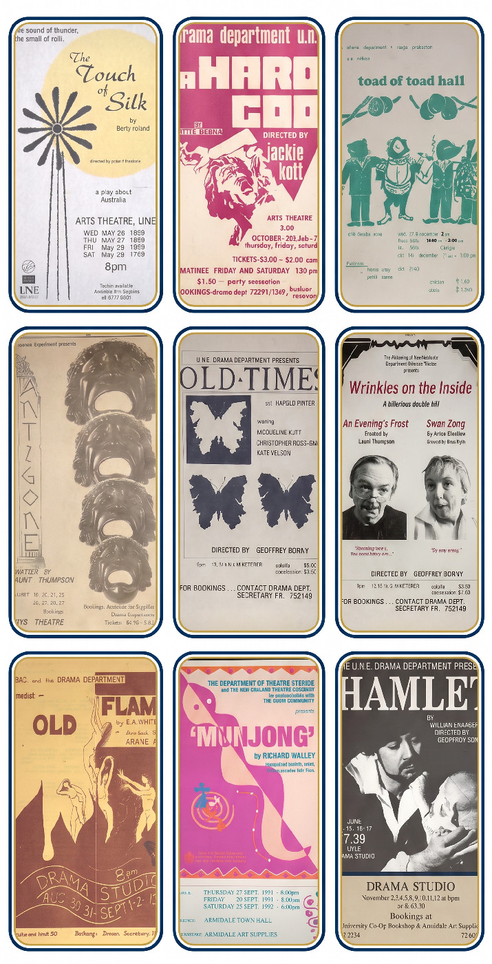 UNE Theatre Production Posters
