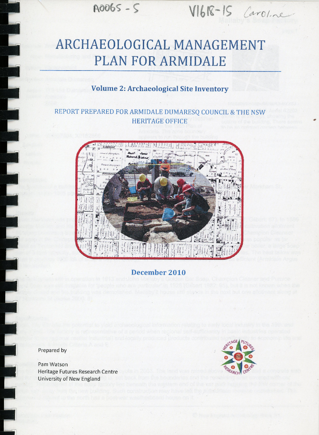 Archaeological Management Plan for Armidale V2