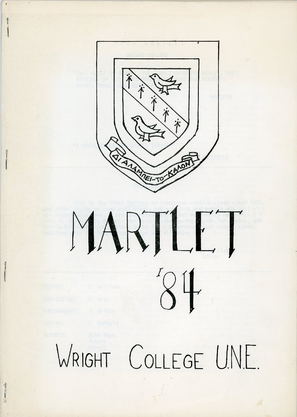 The Martlet 1984